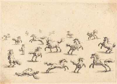 Chevaux courant - Jacques Callot