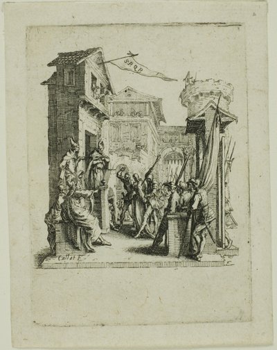 Jésus devant Caïphe, de La Petite Passion - Jacques Callot