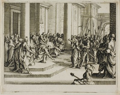 Jésus et la femme adultère, extrait du Nouveau Testament - Jacques Callot