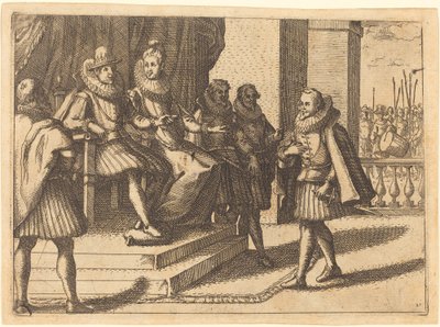 Roi et reine en consultation sur les Turcs - Jacques Callot