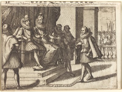 Roi et reine en consultation sur les Turcs [recto] - Jacques Callot