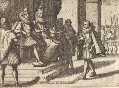 Roi et Reine en Consultation sur les Turcs [recto] - Jacques Callot