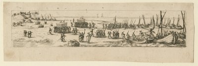 Débarquement des troupes au siège de La Rochelle, 1630 - Jacques Callot