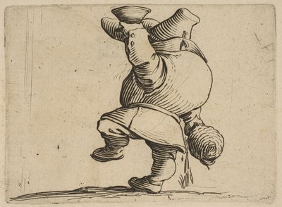 Le Buveur vu de dos, de Varie Figure Gobbi, suite, 1616-22 - Jacques Callot