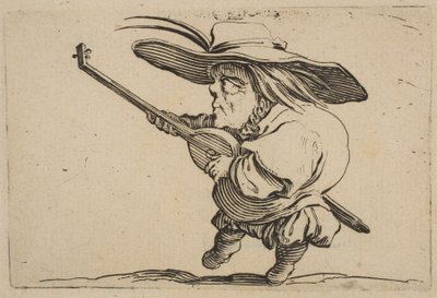 Le Joueur de Luth, de Varie Figure Gobbi, suite appelée aussi Les B..., 1616-22 - Jacques Callot