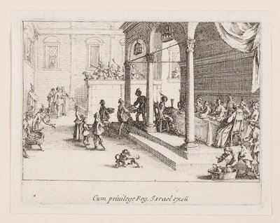 Le festin, de la série La vie de l - Jacques Callot