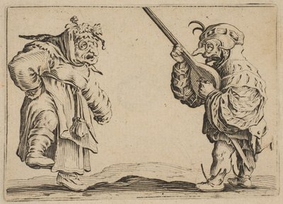 Les Danseurs au Luth, de la série Les Caprices, Set B, Nancy - Jacques Callot