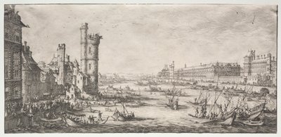 Les deux grandes vues de Paris : Vue du Louvre - Jacques Callot