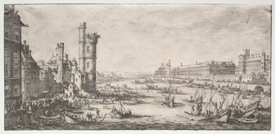 Les deux grandes vues de Paris : Vue du Louvre, 1628-1630 - Jacques Callot