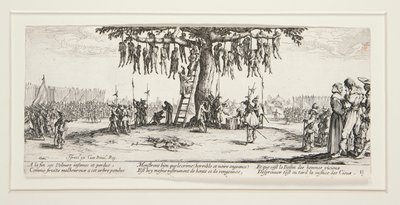 Les grandes misères de la guerre : No. 11 - La pendaison - Jacques Callot