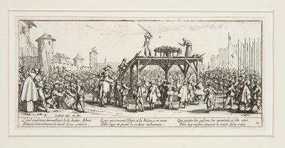 Les grandes misères de la guerre : No. 14 - La roue - Jacques Callot