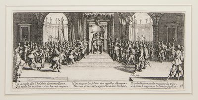 Les grandes misères de la guerre : No. 18 - Distribution des récompenses - Jacques Callot