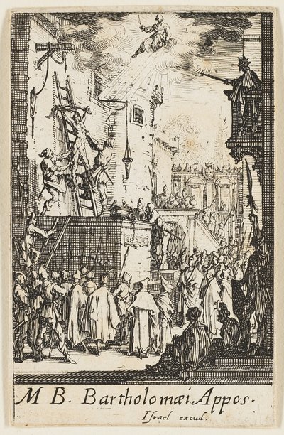 Martyre de saint Barthélemy, planche 9 des Martyres des Apôtres - Jacques Callot