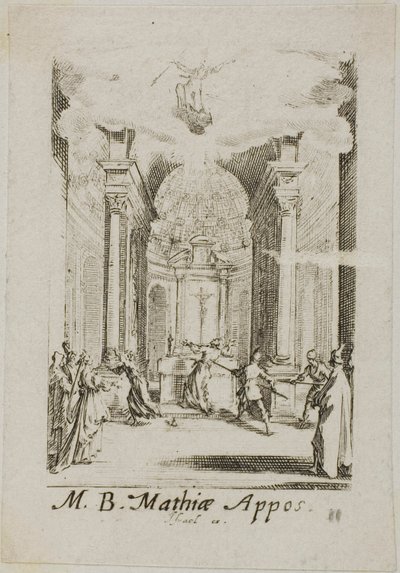 Martyre de saint Mathias, onzième planche des Martyres des Apôtres - Jacques Callot