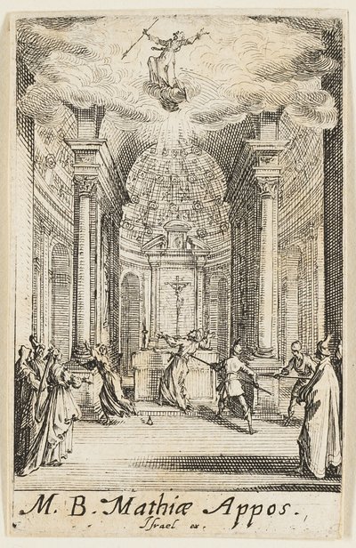 Martyre de saint Mathias, onzième planche des Martyres des Apôtres - Jacques Callot