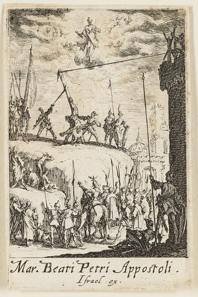 Martyre de saint Pierre, première planche des Martyres des Apôtres - Jacques Callot