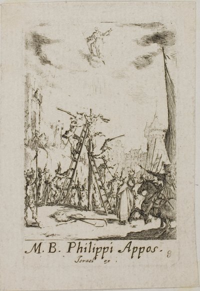 Martyre de saint Philippe, planche huit des Martyres des Apôtres - Jacques Callot
