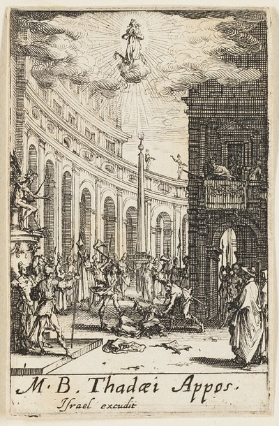 Martyre de saint Thaddée, planche douze des Martyres des Apôtres - Jacques Callot