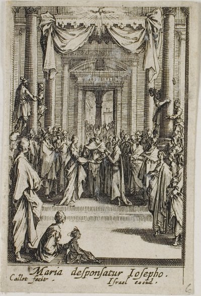 Marie épouse Joseph, extrait de La vie de la Vierge - Jacques Callot