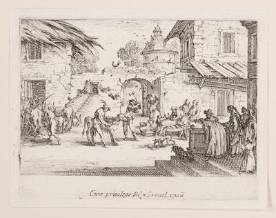 On tue le veau gras, de la série La vie de l - Jacques Callot