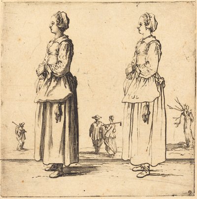 Paysanne, de profil, face à gauche - Jacques Callot