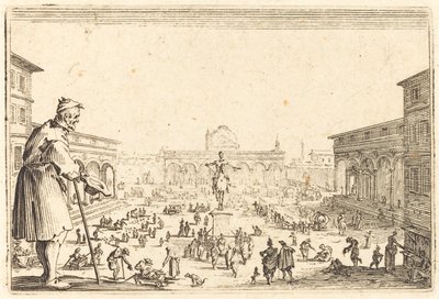 Piazza SS. Annunziata, Florence, vers 1622 - Jacques Callot