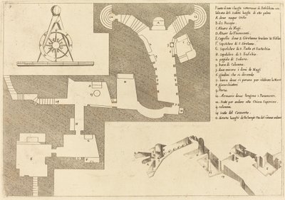Plan de tous les lieux importants de Bethléem - Jacques Callot