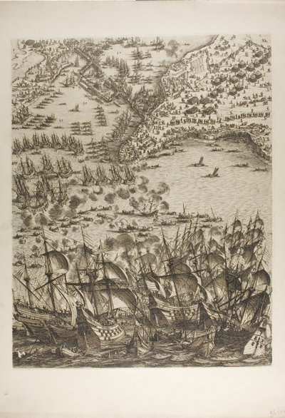 Planche cinq de La Siège de la Rochelle - Jacques Callot