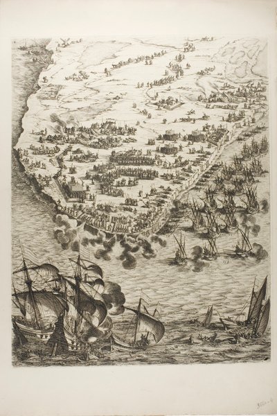 Planche Quatre de La Siège de la Rochelle - Jacques Callot