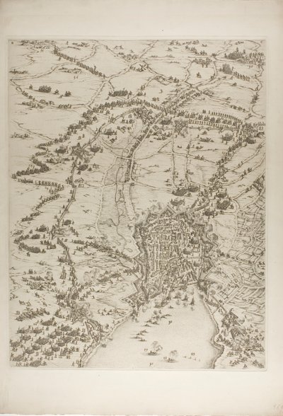 Planche Deux de La Siège de la Rochelle - Jacques Callot