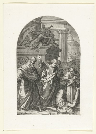 Saphira punie par la mort - Jacques Callot