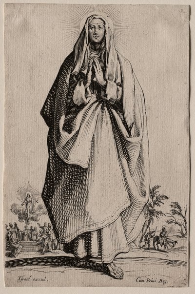 Salvatoris Beatae Mariae Virginis Sanctorum Apostolorum Icones/Les Grands Apôtres : La Sainte Vierge - Jacques Callot