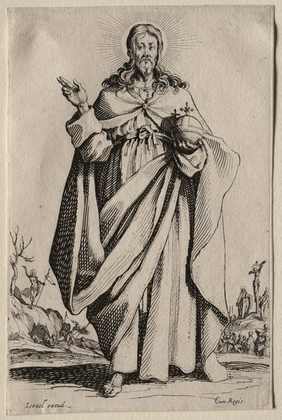 Salvatoris Beatae Mariae Virginis Sanctorum Apostolorum Icones / Les Grands Apôtres : Le Sauveur - Jacques Callot