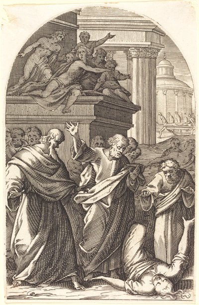 Saphira punie par la mort - Jacques Callot