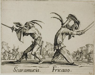 Scaramuccia - Fricasso, assiette 11 des Balli di Sfessania - Jacques Callot