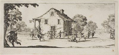 Scène de pillage, planche 4 des Misères de la guerre - Jacques Callot