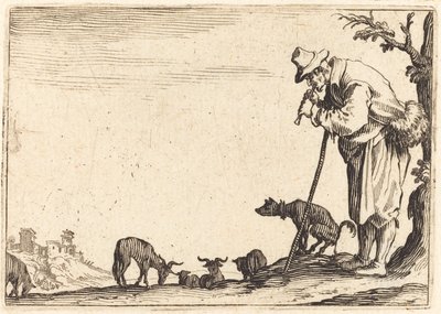 Berger jouant de la flûte - Jacques Callot
