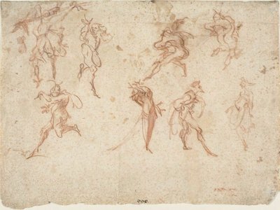 Esquisses pour les Balli di Sfessania (recto) Esquisses de Danseurs (verso) - Jacques Callot