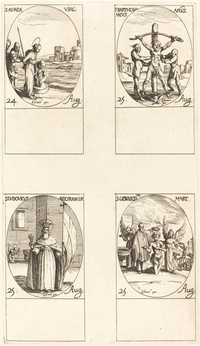 Sainte Aurée; Saint Barthélemy; Saint Louis; Saint Genès - Jacques Callot