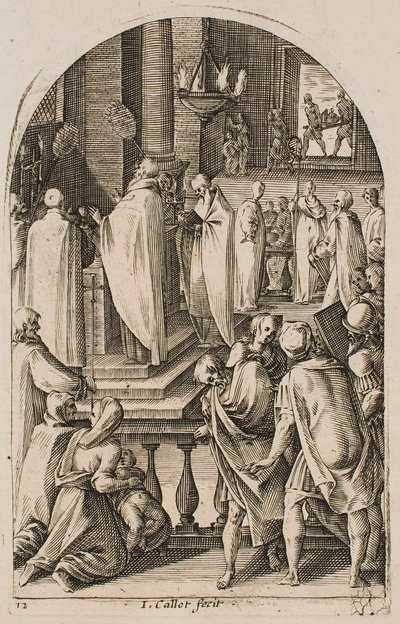 Saint Basile célébrant le sacrifice de la messe, de la série « Images de Rome » - Jacques Callot