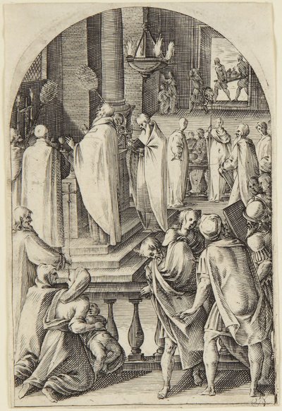 Saint Basile célébrant le sacrifice de la messe - Jacques Callot