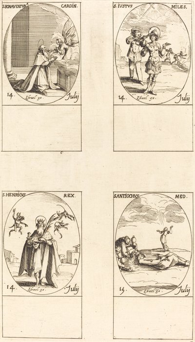 Saint Bonaventure, Saint Juste, Saint Henri, Empereur, Saint Antiochus - Jacques Callot