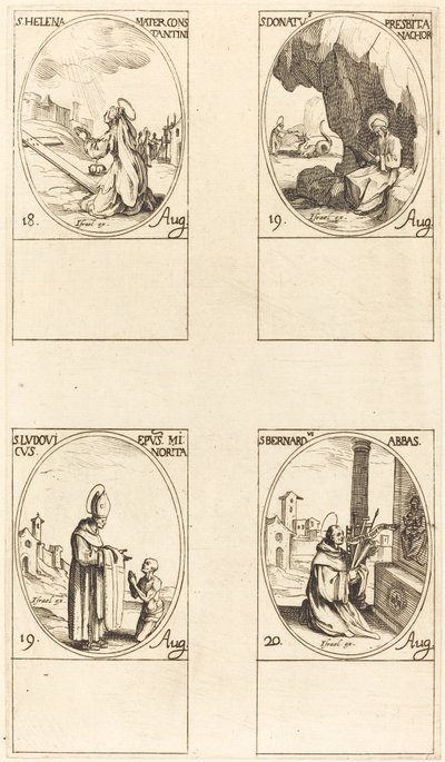 Sainte Hélène; Saint Donat; Saint Ludovic, évêque; Saint Bernard - Jacques Callot