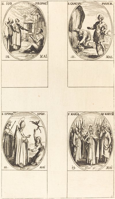 Saint Job, Prophète, Saint Gangulphus, Saint Épiphane, Sainte Marie des Martyrs - Jacques Callot