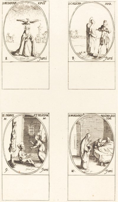 Saint Médard; Sainte Calliopa; Saints Primus et Félicien; Sainte Marguerite d
