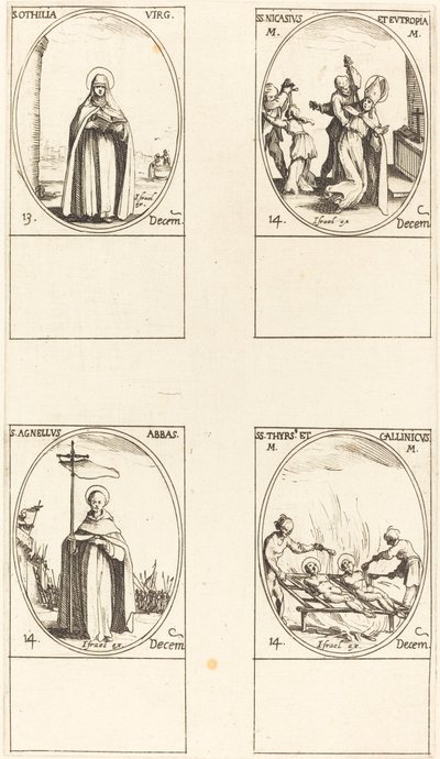 Sainte Othilie ; Saints Nicasius et Eutropia ; Saint Agnelus ; Saints Thyrs