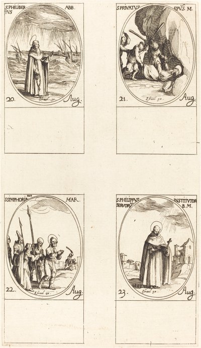 Saint Philibert, abbé; Saint Privatus; Saint Symphorien; Saint Philippe - Jacques Callot