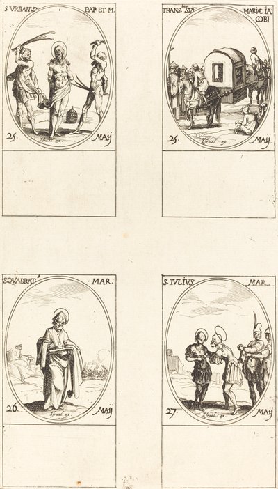 Saint Urbain, La Translation de Sainte Marie de Jacques, Saint Quadrat, Saint Julius - Jacques Callot