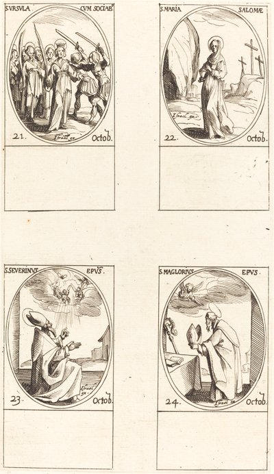 Sainte Ursule et ses compagnes; Sainte Marie Salomé; Saint Séverin; Saint Magloire - Jacques Callot