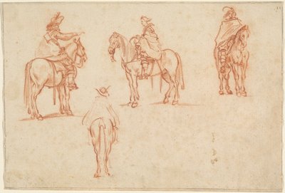 Étude de quatre cavaliers - Jacques Callot